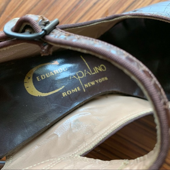 Vintage Eduardo Capalino Sling back peep toe - Picture 9 of 12